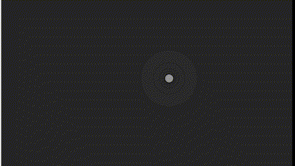 Depending on the size of my audio sound, I use a circle to visualize it. The audio is the sound of a paper towel being drawn. The vibration of the orb is based on the frequency of the tissue draw.